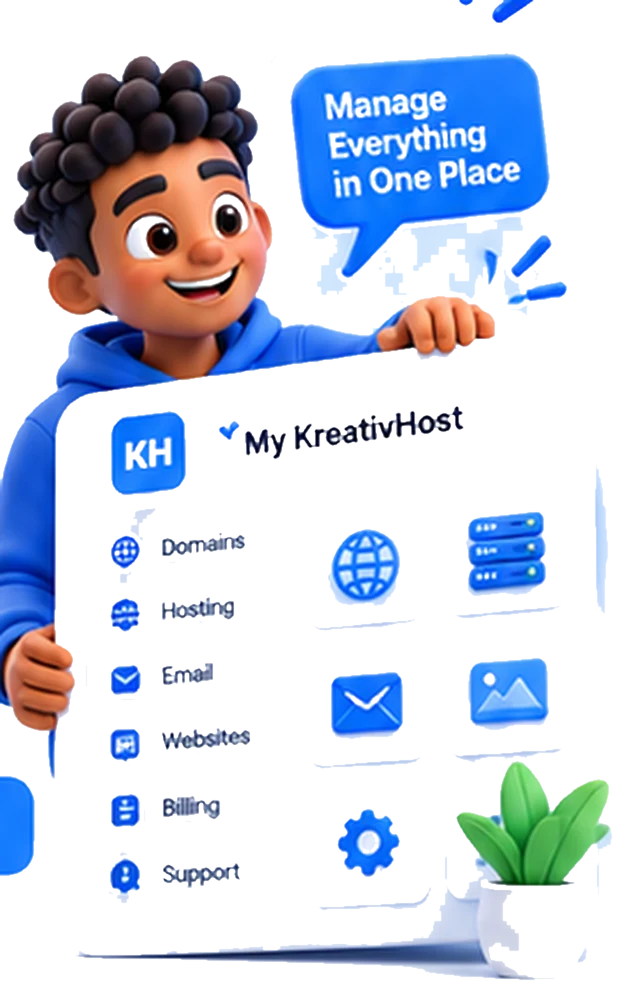 My KreativHost client portal illustration